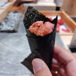 銀座のみこ寿司 - とろ手巻き