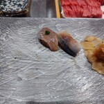 銀座のみこ寿司 - 鯵、しめ鯖