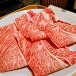 すき焼きと牛まぶし ももしき - 大和牛と松茸の極みすき焼きコース(120g)　7,480円