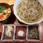 八島 - 蕎麦(温大盛)&ミニバラちらし丼1,500円