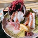 ふく仙 本店 - タコ刺身、鮮度抜群