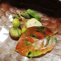 味 ふくしま - 八寸鰻八幡巻・だだちゃ豆・煎り銀杏・竜飛巻・丸十・鴨ロース。　　