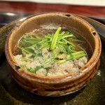 割烹 新多久 - ツキノワグマ／セリ