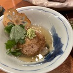 肉魚地酒 やすおか - 蓮根まんじゅう