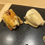 鮨 まえざわ - 煮穴子と塩穴子