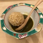 鮨 まえざわ - 鮑肝和えの後の酢飯