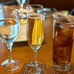 All Day Dining Karuizawa Grill - 水とノンアルスパークリングワインとアイスティー