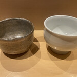 Ginza Shinohara - 酒碗　左の萩焼、気に入ったので今月も