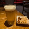札幌ラーメン 直伝屋 - グラス生ビール（おつまみ付）