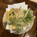 うずら家 - 野菜天ぷら