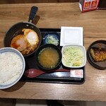 吉野家 - ハムエッグ納豆定食、塩さば