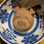 しゃぶしゃぶ もり島 - あぐー豚のしゃぶしゃぶ屋さんらしく可愛いアイスとアイス専用のスプーン♡♡