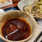 蕎麦とラー油 - 豚つけ蕎麦(5辛)