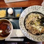 蕎麦とラー油 - 豚つけ蕎麦(5辛)