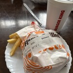 バーガーキング 西田辺駅前店 - ダブルビーフ インフェルノバーガーのパッケージ