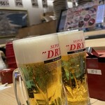 回転寿司がんこ エキマルシェ新大阪店 - いつも通り最初はビール！