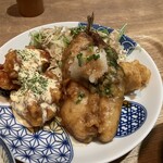 いっかく食堂 天神店 - イワシの竜田揚げとチキン南蛮定食