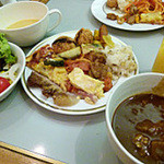 バイキングレストラン ベルファサード - いろいろなものを少しずつとってもプレートに乗りきらないです。