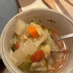 cafe 香乃や - 具だくさんのスープ