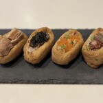 おいなり食堂 - 料理写真:●やわらか豚角煮
●葉わさび
●鮭いくら
●たこやわらか煮