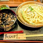 叶 - つけ麺うどん きのこ汁うどん(1000円)。