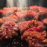 満月 - 2014.11.15(土)5名5500円コース予約　今日も一食入魂！
                                最初からオッパイ盛りされた白飯でガツガツと(^_^)v