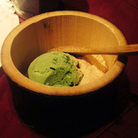 京風鉄板 はせ川 - 抹茶アイス