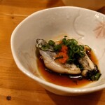 すし処 まる辰 - お通し 牡蠣ポン酢