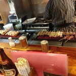 やき鳥三太郎 - 焼き台(2025年9月8日撮影)
