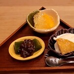 馬車道 大かわ - 甘味三種