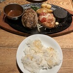 ニュービストロガブリ - デイリーコンボメニュー。これにサラダバー、ライスバー、スープバー、ドリンク1杯が付いて1,738円