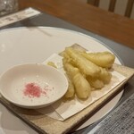 六本木 砂浜 - しまらっきょの天ぷら