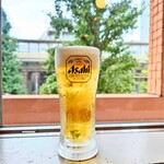 フォルクス - ■ 生ビール 中ジョッキ (アサヒスーパードライ)、649円