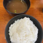 勝時 - ライスとお味噌汁