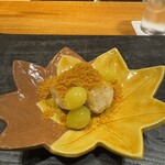 祇園 きだ - 銀杏と芋にカラスミかけたやつ