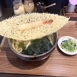 手打うどん 丸亀渡辺 - ◉ 海老天うどん (1.5玉) ¥780-