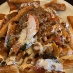 ガニュ・パン - イカや肝、人参、ズッキーニ等の野菜にペンネを絡めて♪