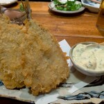 居酒屋 ちょーちょ - アジフライ(2枚)。