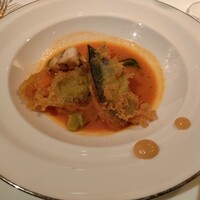 ラ・プロヴァンス - 温前菜／秋刀魚と白ナスのブイヤベース仕立て