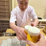 すし処 睦月 - 乾杯