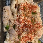 茅場町ホルモン 笑 - 魚沼ホルモン青唐辛子入り