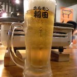 Yakiniku Horumon Inada - 生ビール