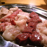 焼肉ホルモン 稲田 - ホルモン五種盛り