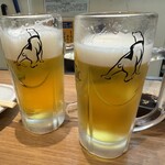 札幌成吉思汗 しろくま  札幌本店 - ジョッキにはしろくまの絵が