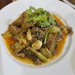 湖南四川料理 湘厨 - 牛モツの麻辣和え　1,380円(税込)