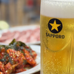 ジンギスカン羊はち - 生ビール