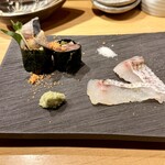 天神寿司 - 鯛　　鯵