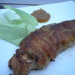 みのう豚足 山歩 - 焼き豚足、２７０円。