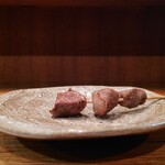 鶏一途 - 焼鳥_砂肝(1本目)