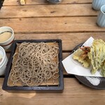 せきれい橋 川上庵 - 天せいろ（上）、くるみダレ追加